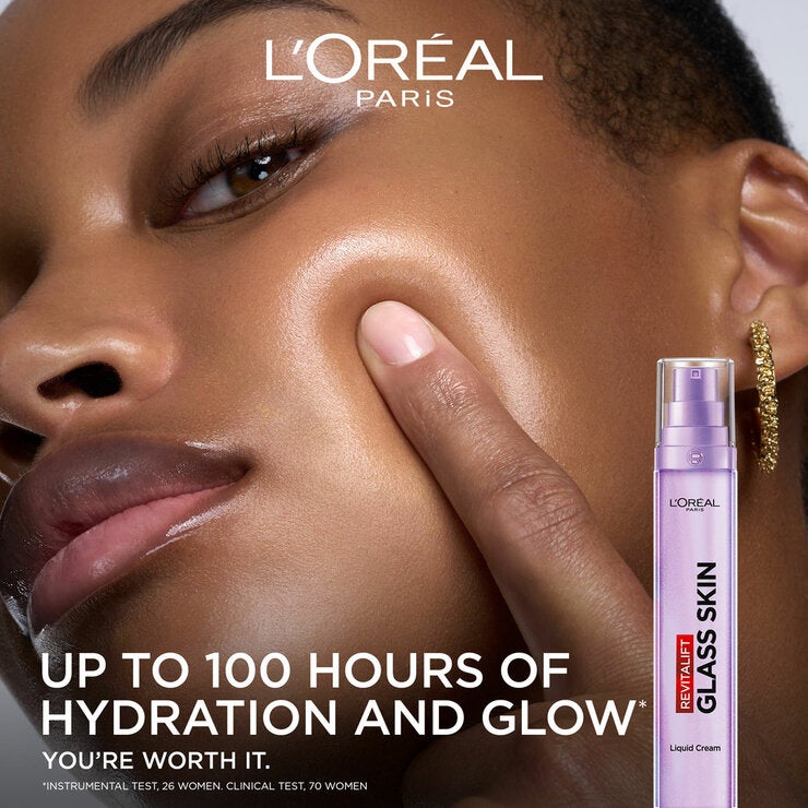 Image of L'Oreal Revitalift Glass Skin Liquid Cream 2 x 50ml