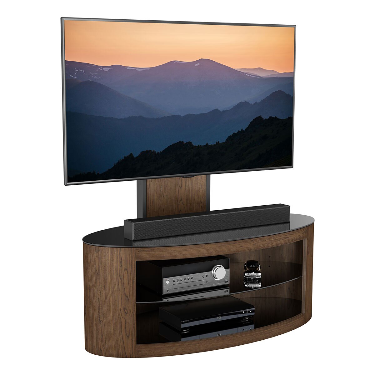 AVF Buckingham 1000 TV Stand for TVs up to 65", Walnut