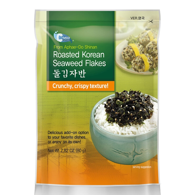 C-Weed Snack Roasted Korean Seaweed Flakes, 80g