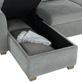 Coddle Cameron Fabric Sofa Bed with Reversible Chaise, Grey Coddle Cameron Fabric Sofa Bed with Reversible Chaise, Grey