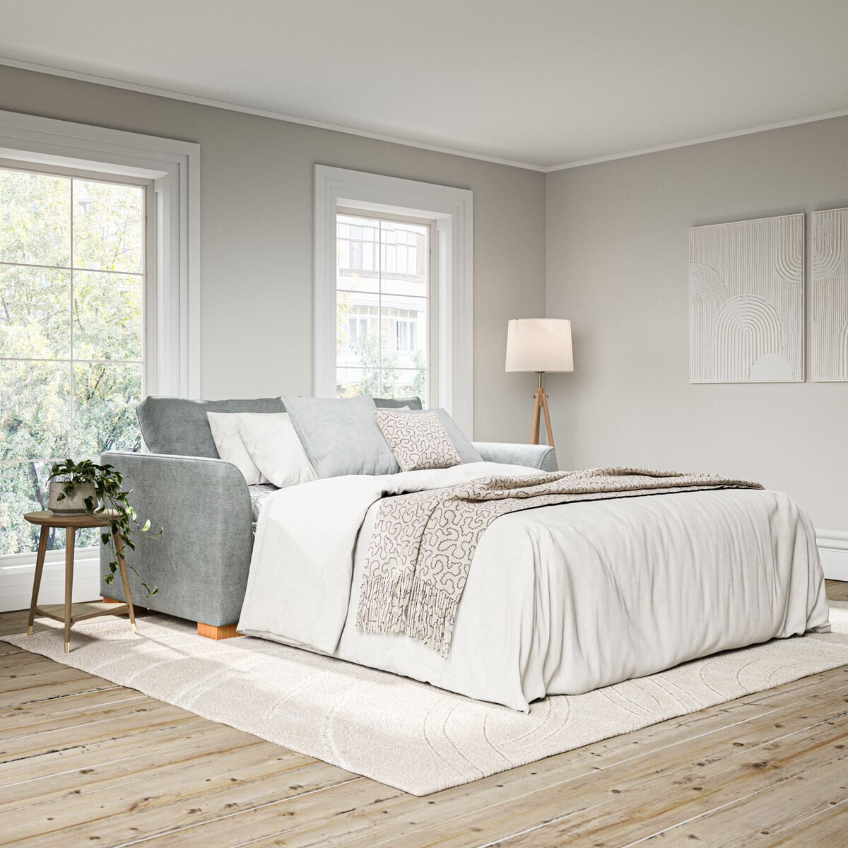 Devon Grey Fabric Sofa Bed