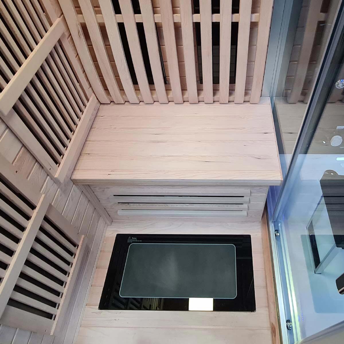 Insignia 1820 x 1230  x 2150mm Split Shower & Sauna Wood at costco.co.uk
