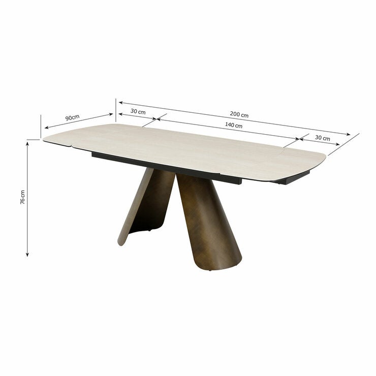 Albania Ceramic Extending Dining Table + 6 Grey Chairs, Seats 6-8 Albania Ceramic Extending Dining Table + 6 Grey Chairs, Seats 6-8