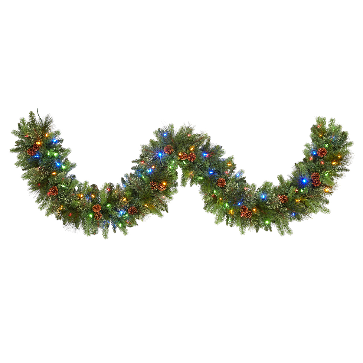 Dual colour garland on white background