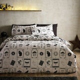 Catherine Lansfield Black Enchanted Witchcraft Single Duvet Cover Set