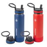 Red and blue bottles