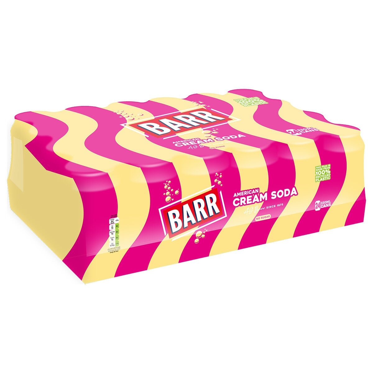 Barr American Cream Soda, 24 x 330ml