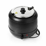 Contender 10L Black Soup Kettle showing closed lid Contender 10L Black Soup Kettle showing closed lid