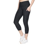 Side image of capri legging with pocket detail