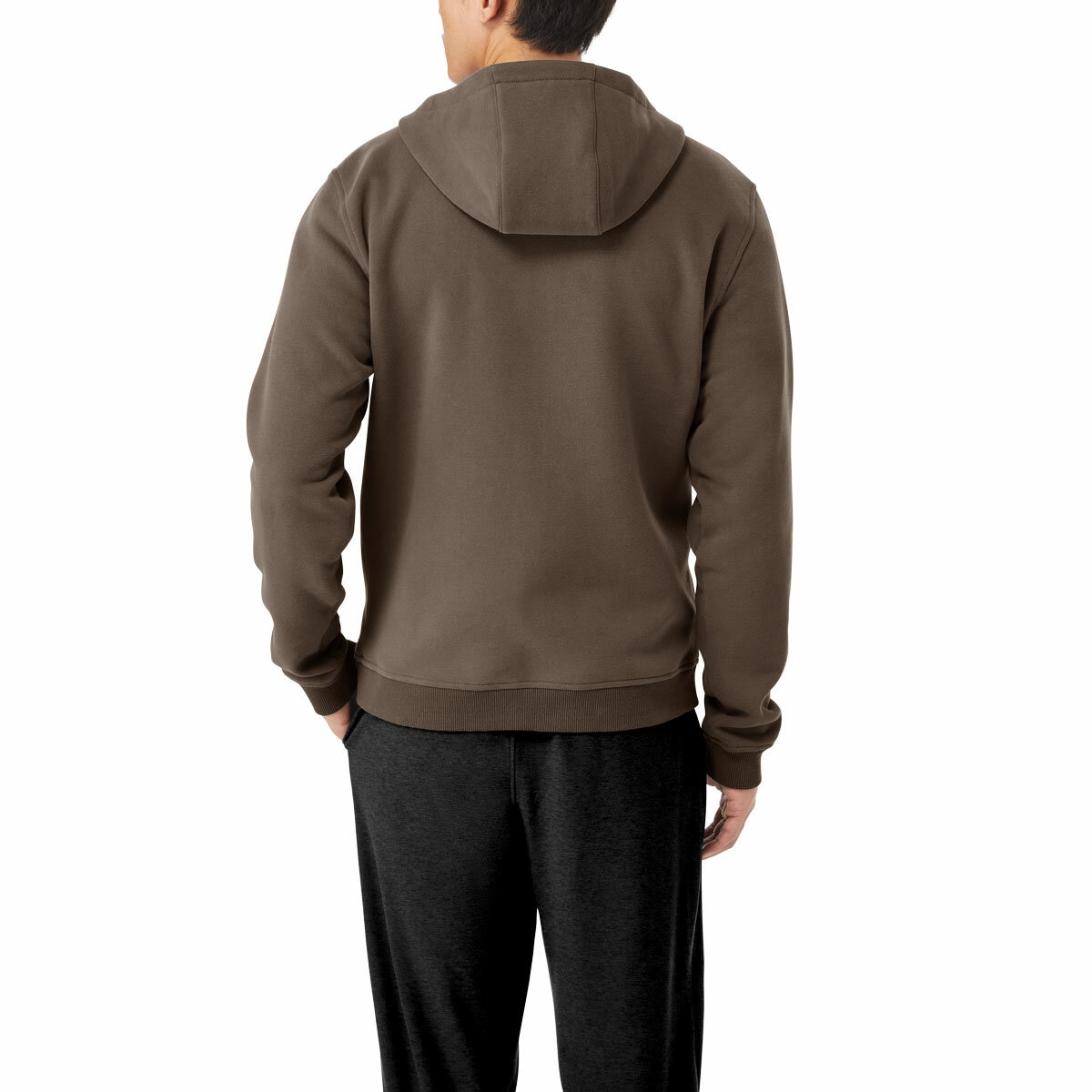 Kirkland Signature Mens Full Zip Hoody in Brown
