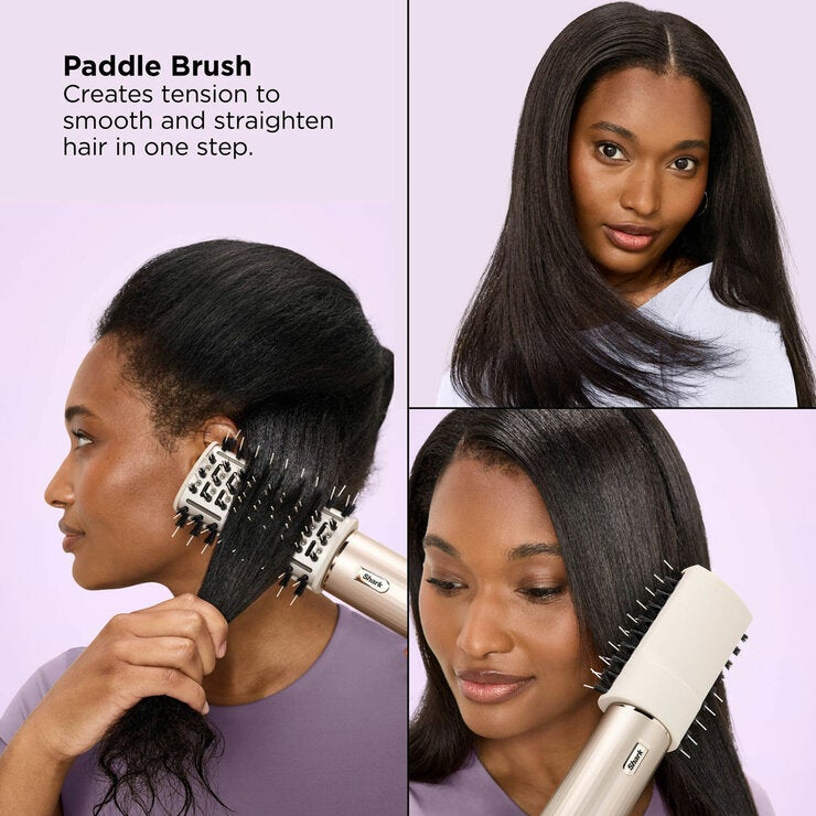 Lifestyle image showing paddle brush being used Lifestyle image showing paddle brush being used
