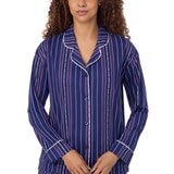 DKNY Women's Notch Collar Pyjama Set in Blue