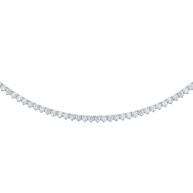 12.00ctw Round Brilliant Cut Diamond Tennis Necklace, 14ct White Gold 12.00ctw Round Brilliant Cut Diamond Tennis Necklace, 14ct White Gold