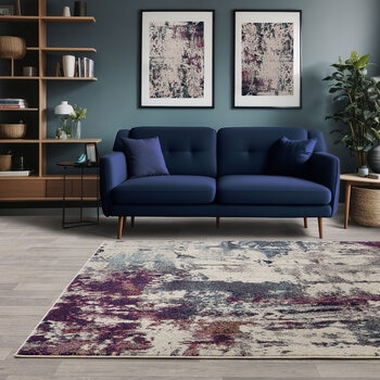 Asiatic Nova Navy Multi Rug, in 3 Sizes