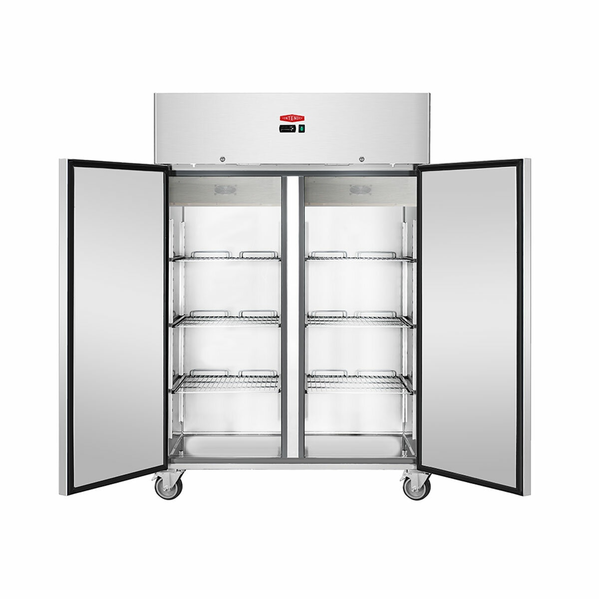 Contender RUS009 Commercial 1200L Double Door Fridge, D Rated in Stainless Steel
