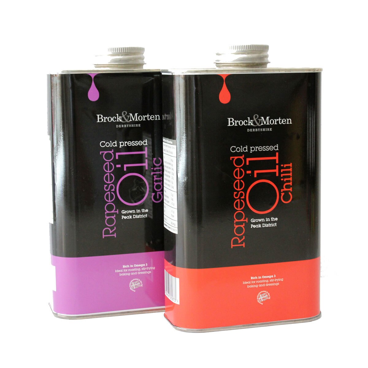 Brock & Morten Flavoured Rapeseed Oil in 3 Varieties, 2 x 1L