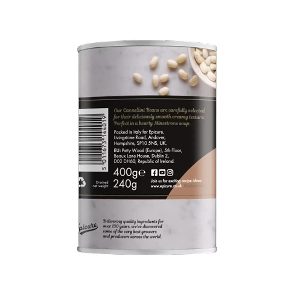 Epicure Cannellini Beans In Water, 6 x 400g