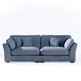 Selsey Blue Fabric 4 Seater Split Sofa