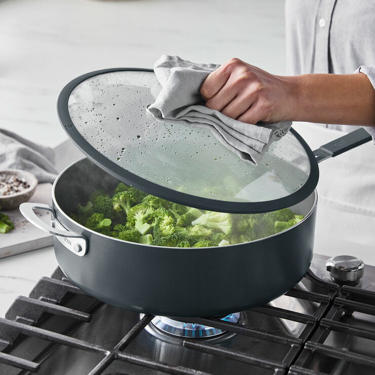 GreenPan Saute Pan with Lid, 30cm in Grey