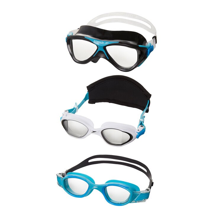 Speedo 3 Pack of Junior Goggles in White and Blue Costco UK