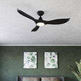 Eglo Cirali Ceiling Fan with DC Motor and LED Light in Black 