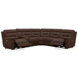 Gilman Creek Justin Brown Fabric Power Reclining Sectional Sofa