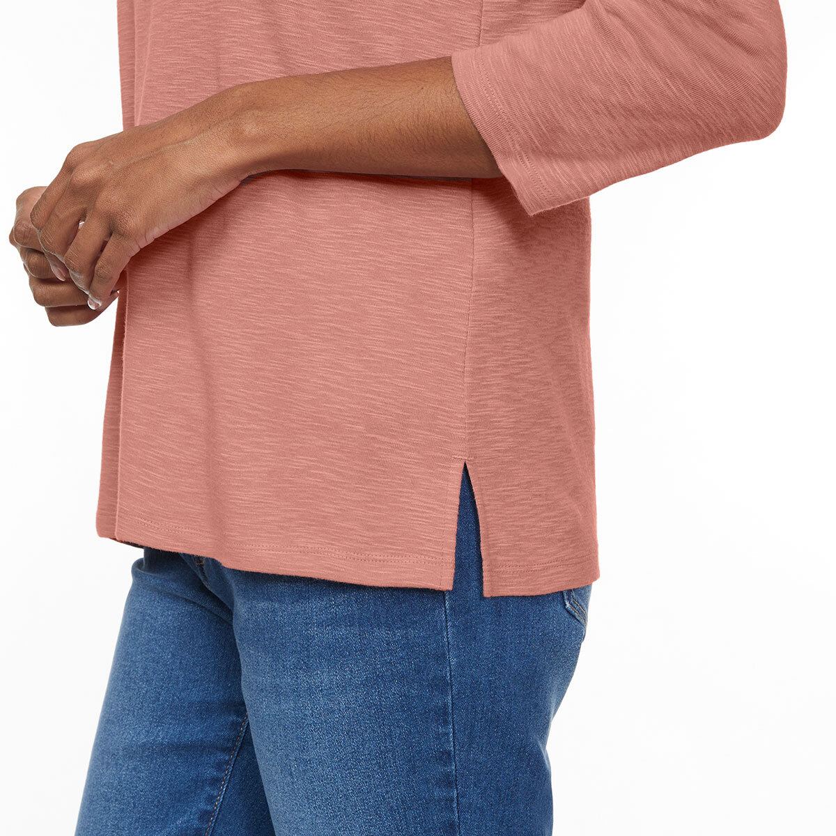 Kirkland Signature Ladies Boatneck Tee in Pink
