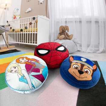 Disney Character Embroidered Round Floor Cushion 66 cm, in 3 Designs