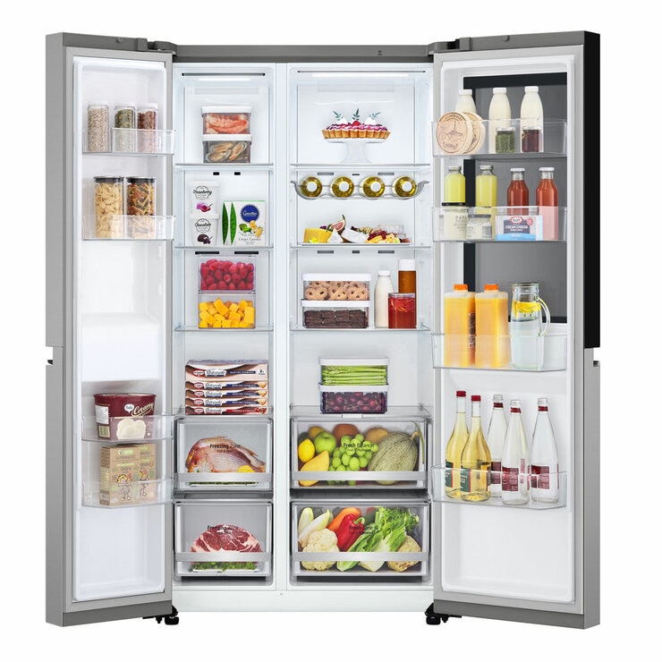 LG GSVV80PYLL Side by Side Fridge Freezer with InstaView in Stainless Steel