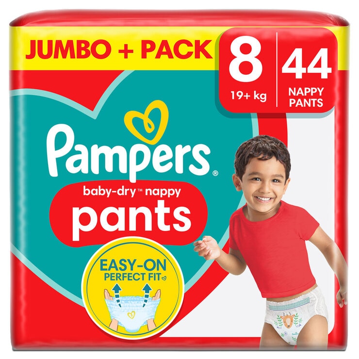 Pampers Baby Dry Pants Size 8, 44 Pack Pampers Baby Dry Pants Size 8, 44 Pack