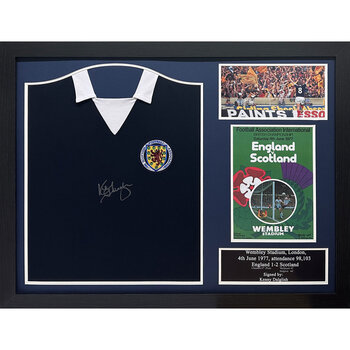 Kenny Dalglish Signed Framed Scotland Shirt 477971