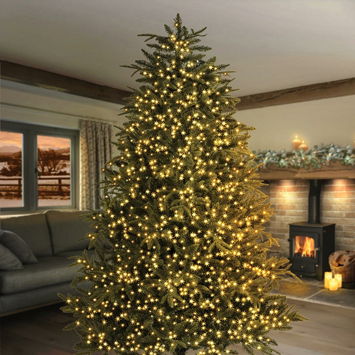 2000 LED Tree Brights Warm White colour String Lights