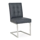 Bentley Designs Tivoli Cantilever Black Leather Dining Chairs, 2 Pack