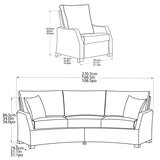 Pacific Casual Northgate Barcalounger 7 Piece Deep Seating Patio Set with Reclining Arm Chairs