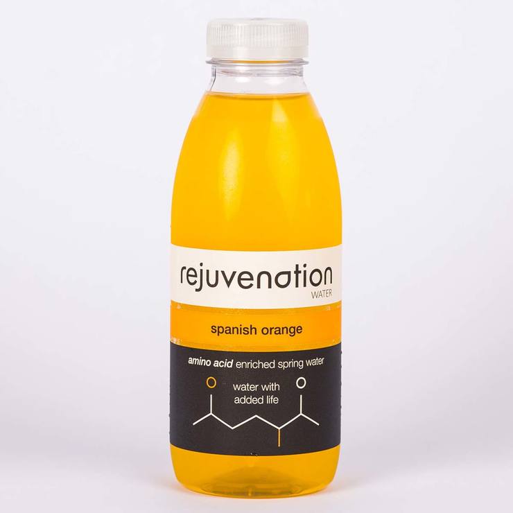 Rejuvenation Water Spanish Orange Amino Acid Enriched Spring Water, 12
