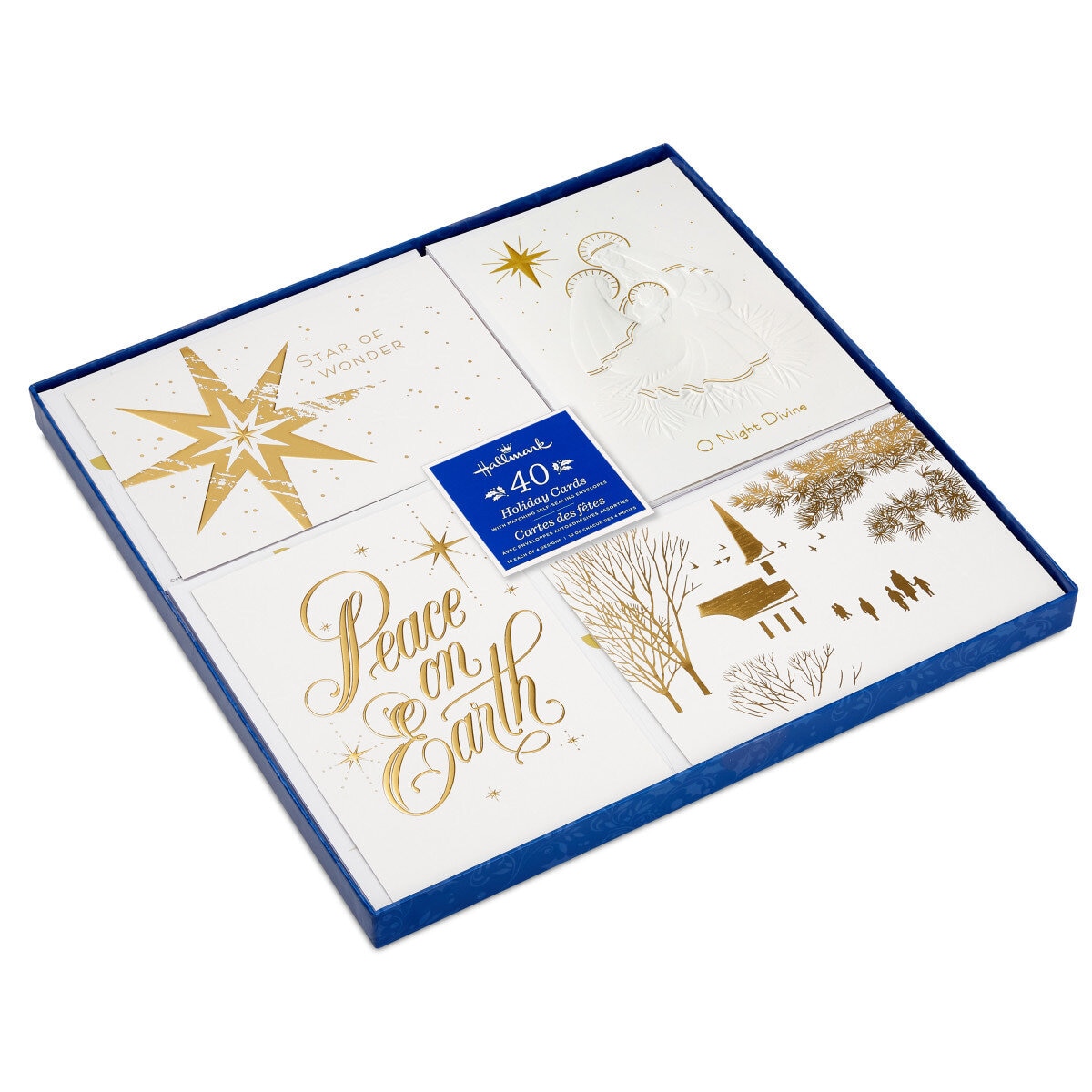 Hallmark Hand Crafted Christmas Card Assortment: Peace On Earth - 40 Pack