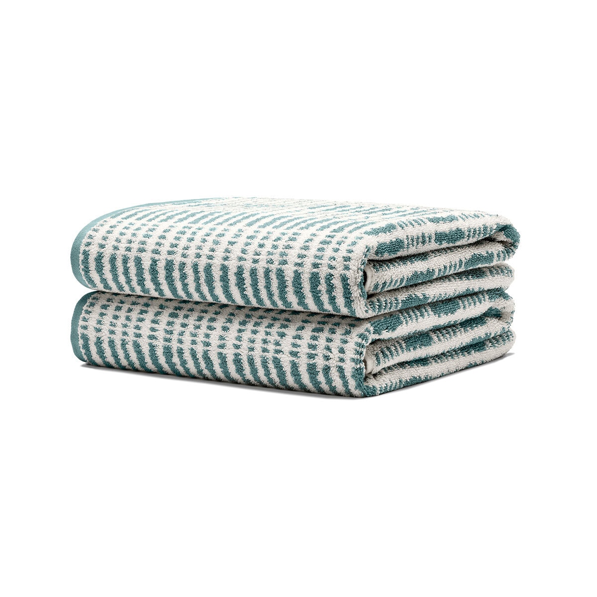 Loftex Loft Stripe Bath Towel in Green, 76 x 147 cm