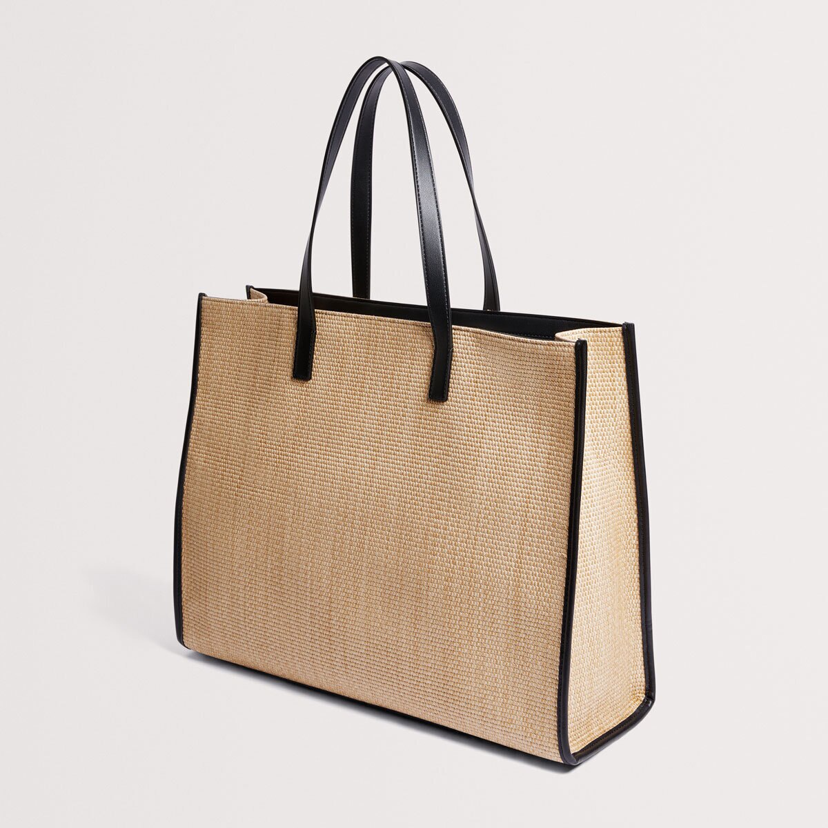 Ted Baker Pallmer Large Raffia Tote Bag in Black