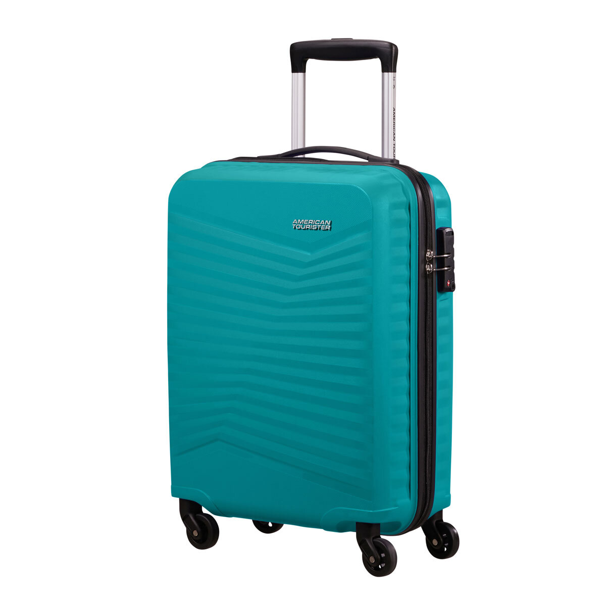 American Tourister Jet Driver 55cm Carry On Hardside Spinner Case in Turquoise