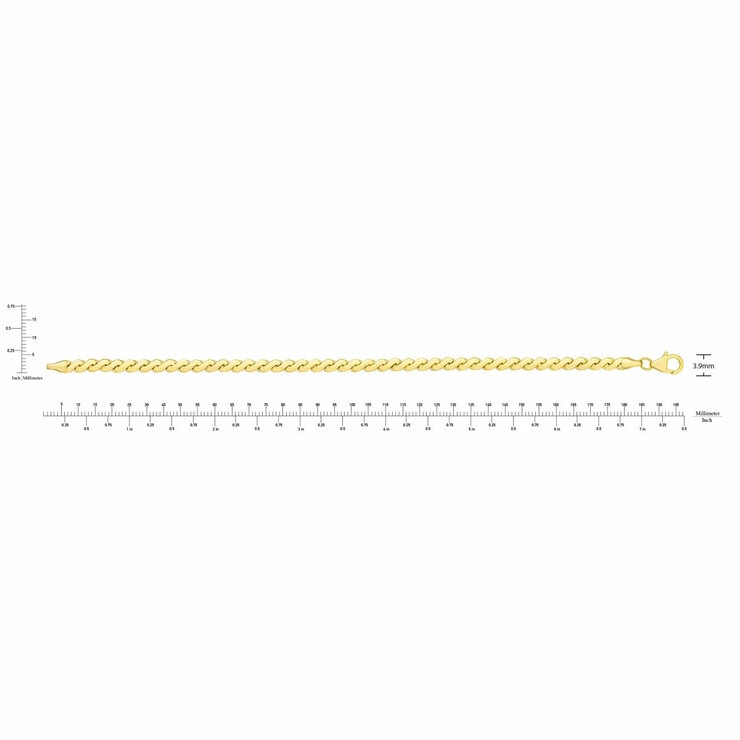 Serpentine Chain Bracelet, 14ct Yellow Gold