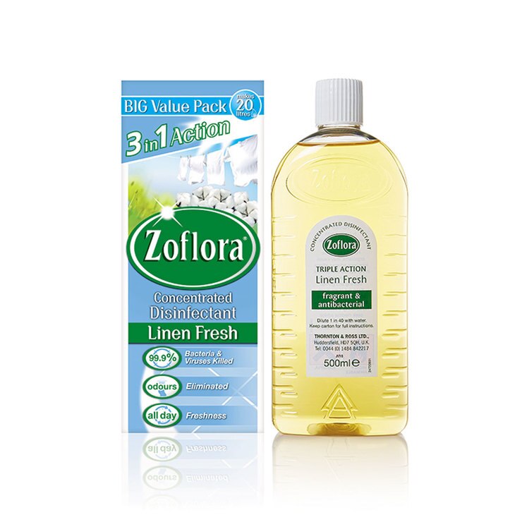 Zoflora Concentrated Disinfectant in Linen Fresh, 3 x 500ml Costco UK