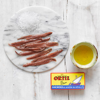 Brindisa Ortiz Spanish Anchovy Fillets in Olive Oil, 12 x 47.5g (12 Pack)