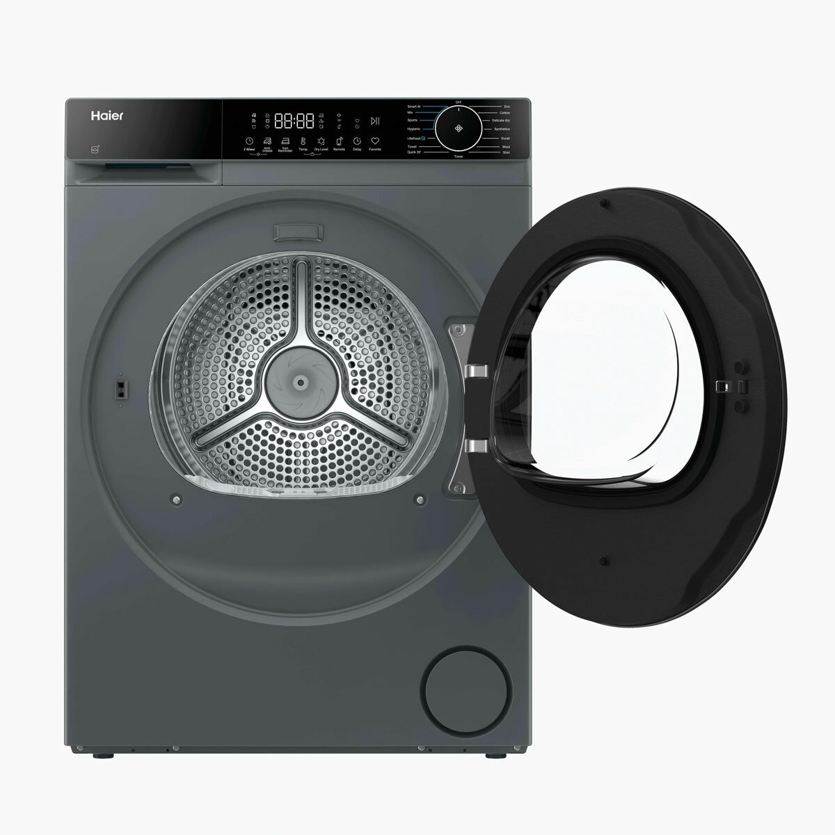 Haier HD100-D357GU1, 10kg Heat Pump Tumble Dryer, A++ Rated in Graphite Haier HD100-D357GU1, 10kg Heat Pump Tumble Dryer, A++ Rated in Graphite