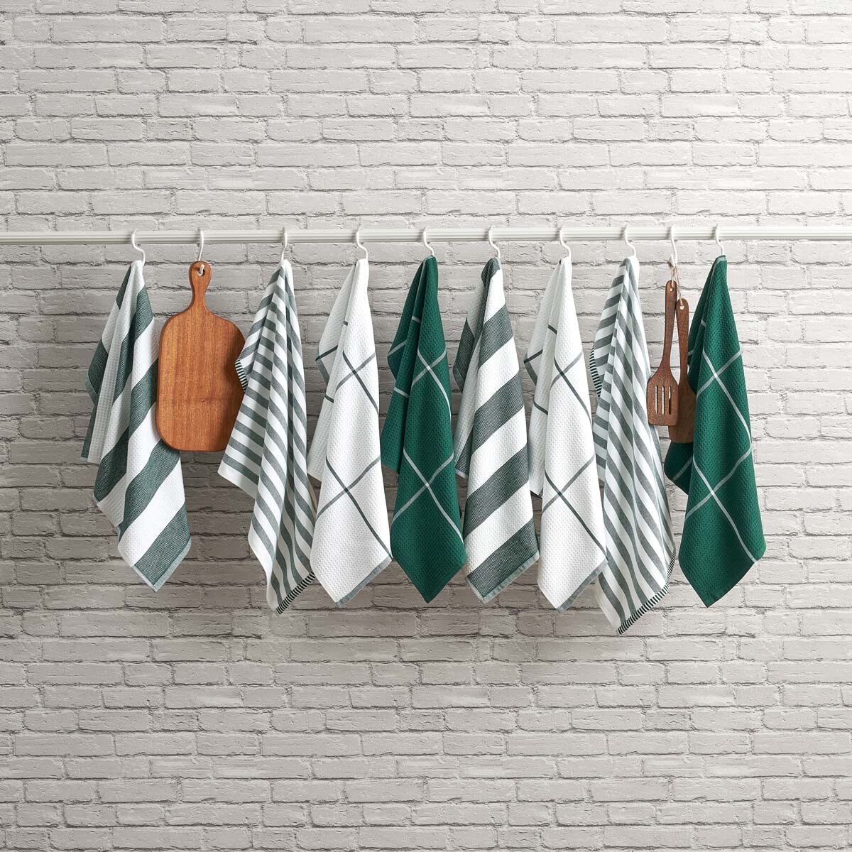 Caro Home Kitchen Towels 8 Pack in 3 Colours, 45 x 71 cm Caro Home Kitchen Towels 8 Pack in 3 Colours, 45 x 71 cm