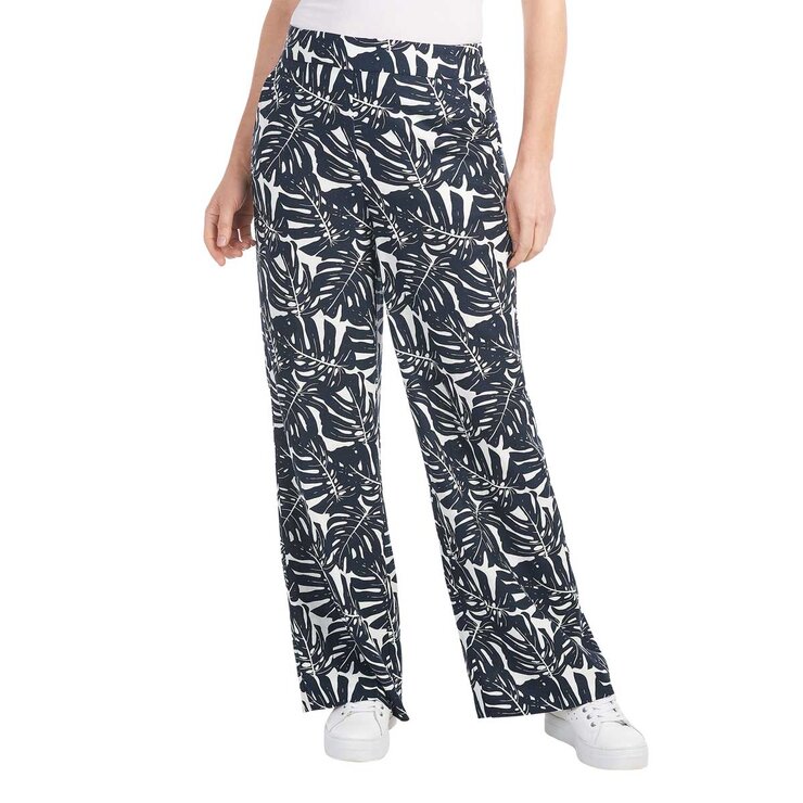 Hilary Radley Wide Leg Pant in Navy