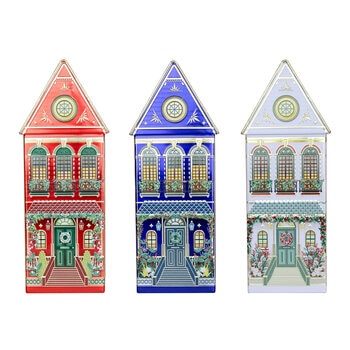 The Silver Crane Co Winter Festive Houses Speculoos Cookies, 345g in 3 Colours