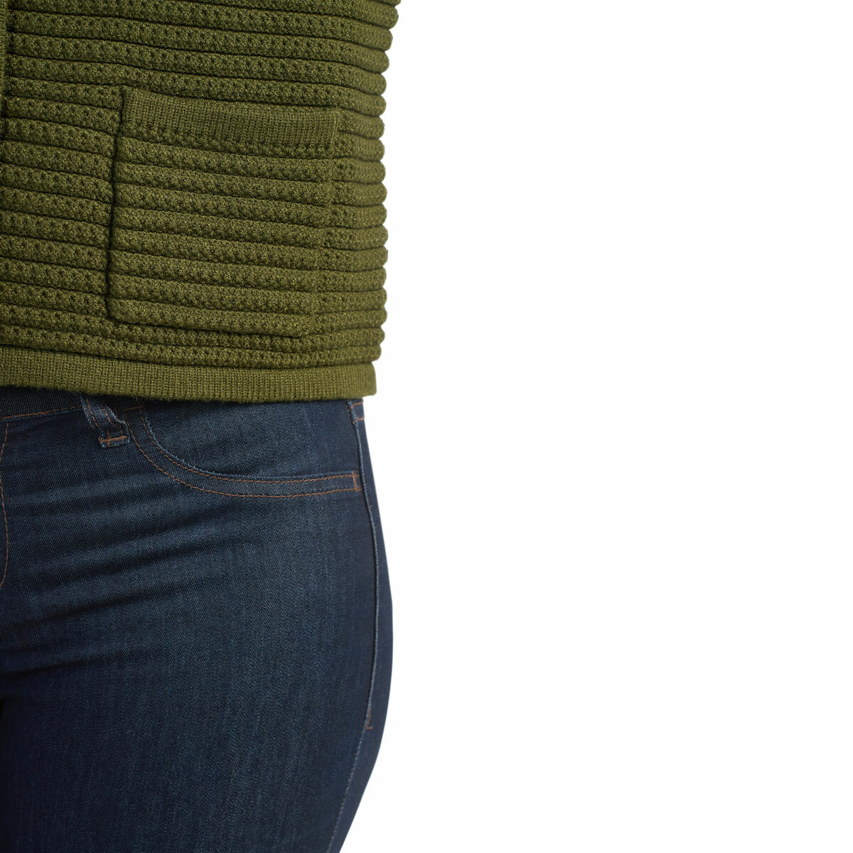 Hilary Radley Textured Knit Jacket in Green