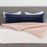 Faux Fur Body Pillow, 51 x 137 cm, Blue