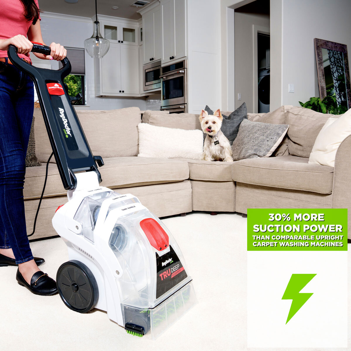 Rug Doctor TruDeep Pet Carpet Cleaner with 1 x 1L Carpet Detergent & 1 x 1L Pet Carpet Detergent