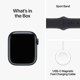 Apple Watch Series 9 Cellular, 41mm Midnight Aluminium Case with Midnight Sport Band S/M, MR8X3QA/A